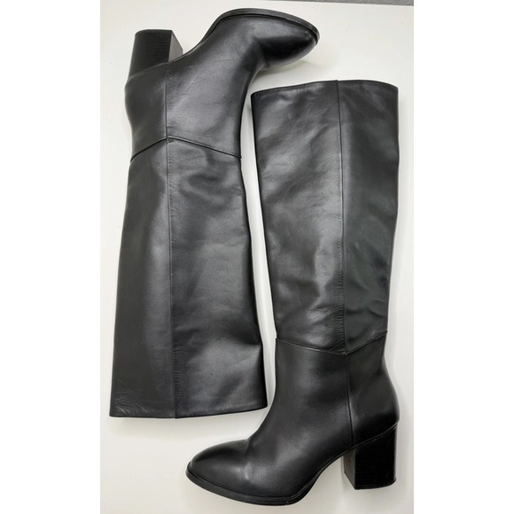 Banana Repubic Factory Women's Tall Shaft Leather Pull On Boots Size 8.5 - Picture 5 of 10